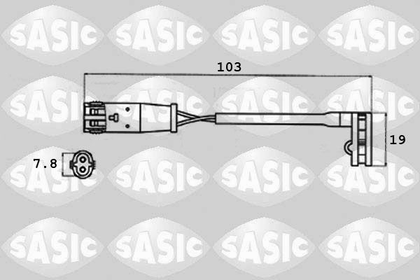 SASIC 6236007: Hoiatuskontakt, piduriklotsi kulumine Esisild