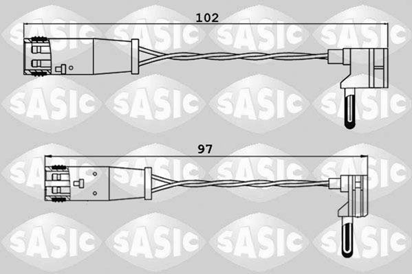 SASIC 6236033: Hoiatuskontakt, piduriklotsi kulumine Esisild