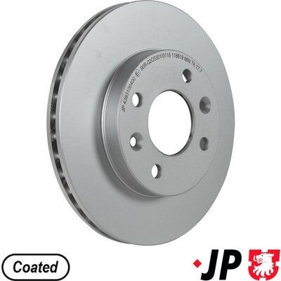 JP GROUP 4363100400: Piduriketas JP Esisild, Ø: 238mm, õhutusega, Ø: 238mm, kaetud