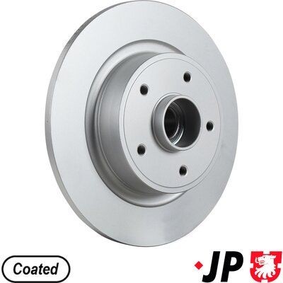 JP GROUP 4363200600: Piduriketas JP Tagasild, Ø: 274mm, täis, Ø: 274mm, kaetud, koos integreeritud rattalaagriga