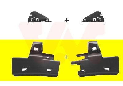 VAN WEZEL 4040539: Support de pare-chocs arrière gauche, arrière droite