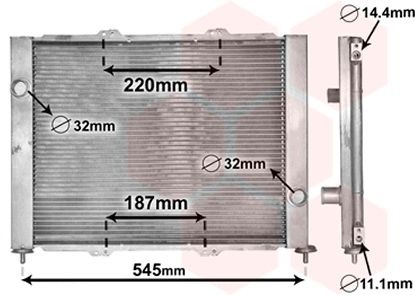 VAN WEZEL 4300M388: Module de refroidissement avec condensateur
