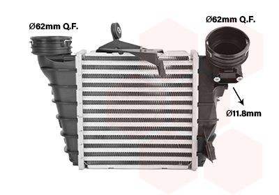 VAN WEZEL 49004036: Intercooler fara senzor, Cu alezaj pentru senzor