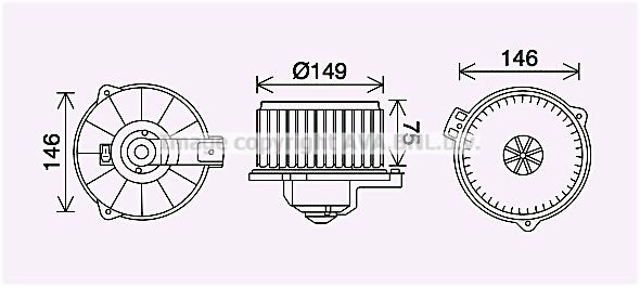 PRASCO TO8735: Elektrische motor, kachelventilator