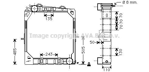 PRASCO VN2255: Radiaator, mootorijahutus kiirliidesega