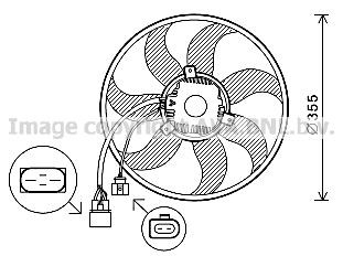 PRASCO VN7534: Radiaatori ventilaator 355mm