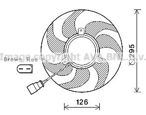 PRASCO VN7536: Radiaatori ventilaator 295mm