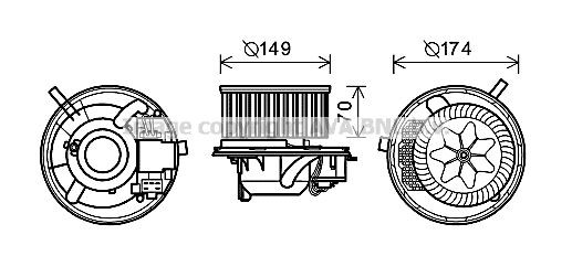 PRASCO VN8341: Elektrimootor, salongiventilaator
