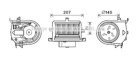 PRASCO VN8350: Elektrimootor, salongiventilaator