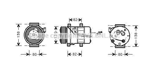 PRASCO VOAK054: Kliimakompressor