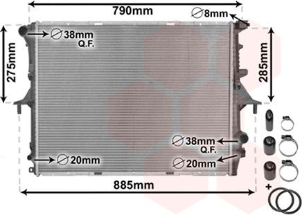 VAN WEZEL 58002214: Radiaator, mootorijahutus koos lisadega *** IR PLUS ***