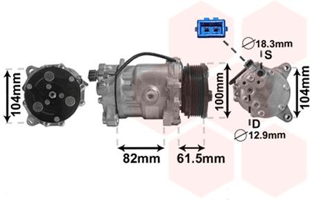 VAN WEZEL 5800K167: Kliimakompressor