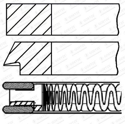 GOETZE ENGINE 08-424400-00: Kit fasce elastiche