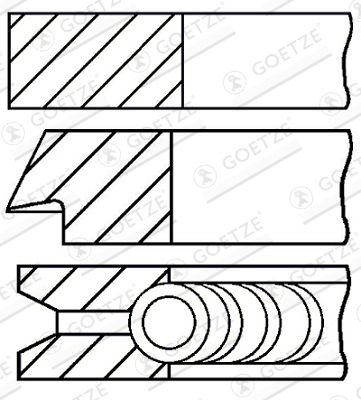 GOETZE ENGINE 08-425307-00: Set segmenti piston