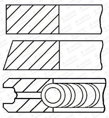 GOETZE ENGINE 08-429300-10: Kit fasce elastiche Goetze Diamond Coated® LKZ-Ring®