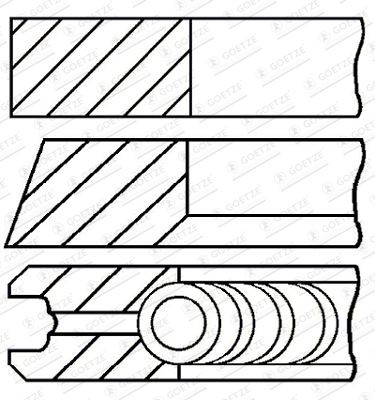 GOETZE ENGINE 08-444100-00: Set segmenti piston Goetze Diamond Coated® LKZ-Ring®