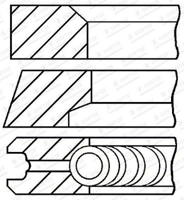GOETZE ENGINE 08-445105-00: Set segmenti piston