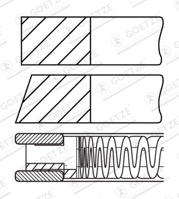 GOETZE ENGINE 08-447807-00: Kit fasce elastiche