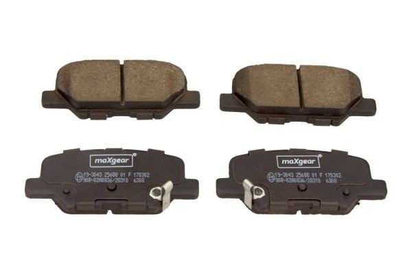 MAXGEAR 19-3043: Piduriklotsid Tagasild