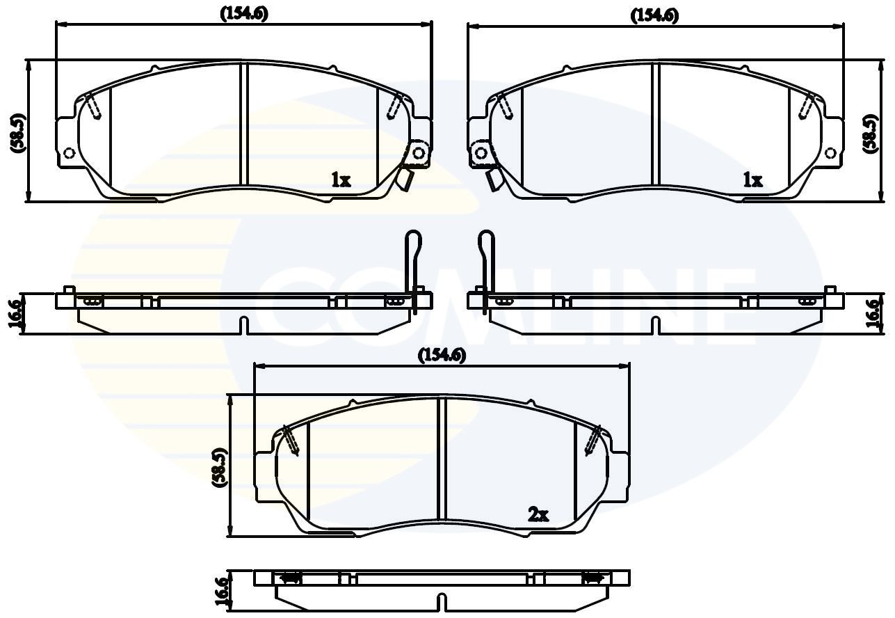 COMLINE CBP32273: Piduriklotsid