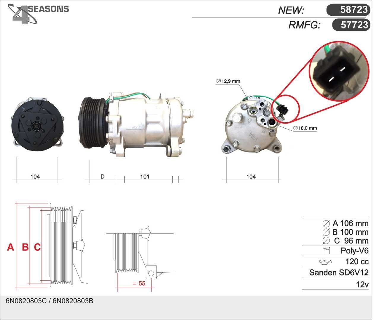 AHE 57723: Compresor AC