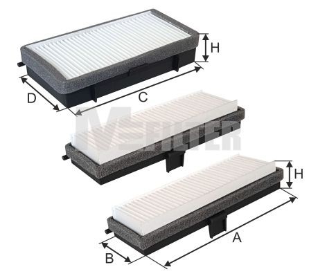 MFILTER K 9153-3: Filter, salongiõhk Tolmufilter