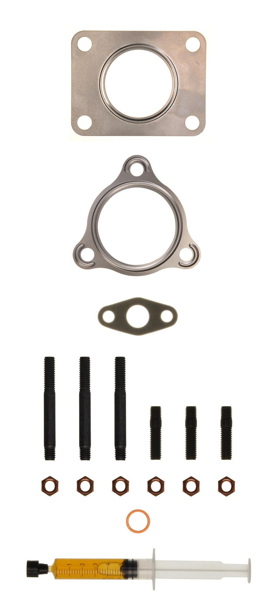 ALANKO 10920469: Set montaj, turbocompresor cu garnituri, cu ax fuzeta, cu piulita, cu instructiuni montaj