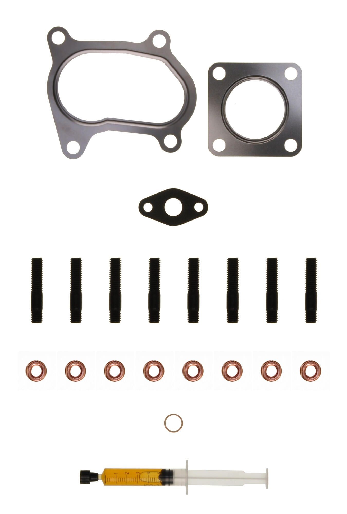 ALANKO 10920602: Set montaj, turbocompresor cu garnituri, cu ax fuzeta, cu piulita, cu instructiuni montaj
