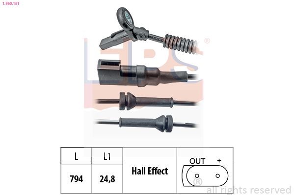 EPS 1.960.151: Andur, rattapöörete arv Made in Italy - OE Equivalent
