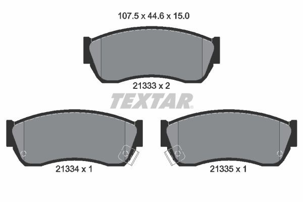 TEXTAR 2133301: Plăcuțe de frână