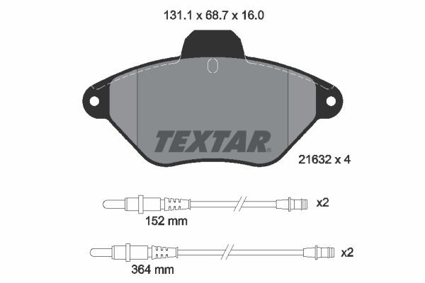 TEXTAR 2163201: Piduriklotsid koos lisadega