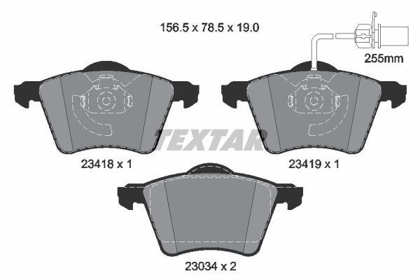 TEXTAR 2341801: Piduriklotsid Q+