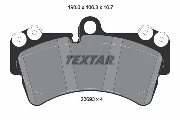 TEXTAR 2369302: Piduriklotsid vastukaaluga