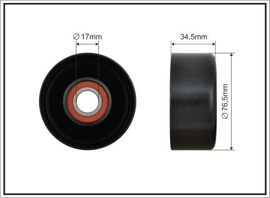 CAFFARO 500230: Rola intinzator, curea transmisie Ř: 76mm, Ř: 76mm