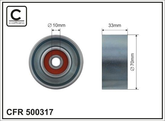 CAFFARO 500317: Styrrulle, drivrem Ø: 70mm, Ø: 70mm