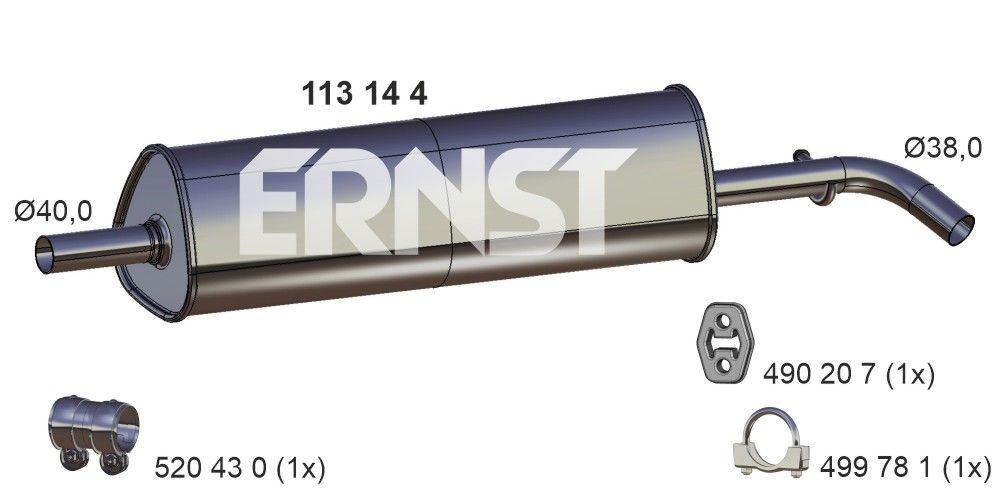 ERNST 113144: Kesksummuti 1040mm