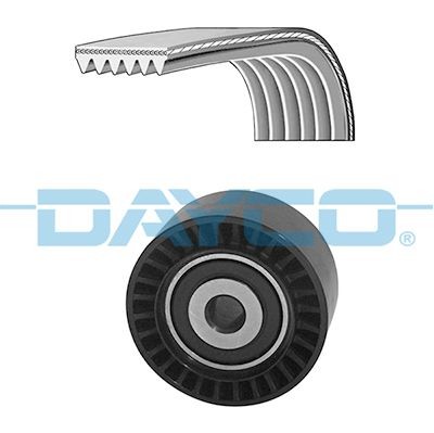 DAYCO KPV286: V formos rumbuotas diržas, komplektas
