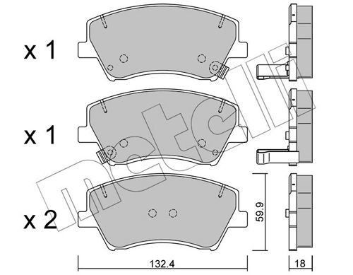 METELLI 22-1092-0: Piduriklotsid