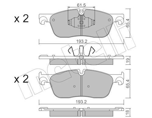 METELLI 22-1123-0: Plăcuțe de frână