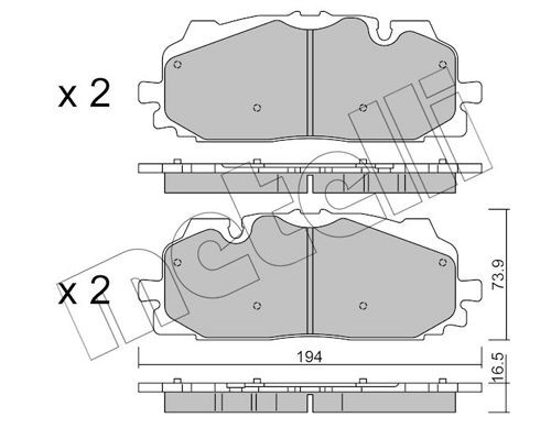 METELLI 22-1128-0: Piduriklotsid