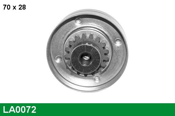 LUCAS LA0072: Kreipiantysis skriemulys, V formos rumbuotas diržas Ø: 70mm, Ø: 70mm