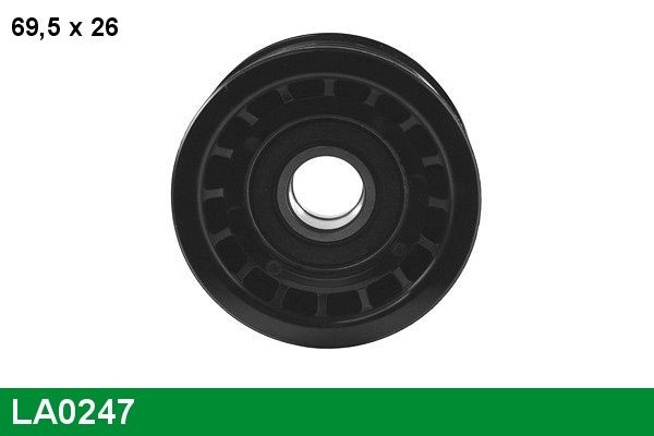 LUCAS LA0247: Napínacia kladka rebrovaného klinového remeňa Ø: 69,5mm