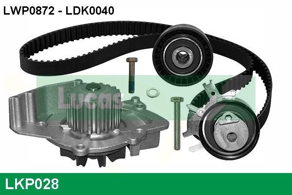 LUCAS LKP028: Veepump + hammasrihmakomplekt Hamm.hulk: 116, Laius: 25,4mm