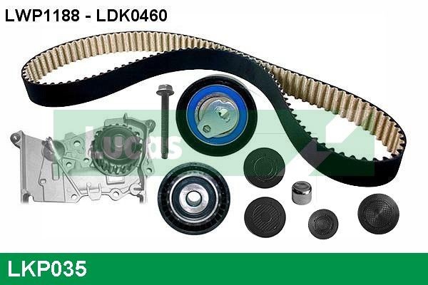 LUCAS LKP035: Veepump + hammasrihmakomplekt Hamm.hulk: 132, Laius: 26mm