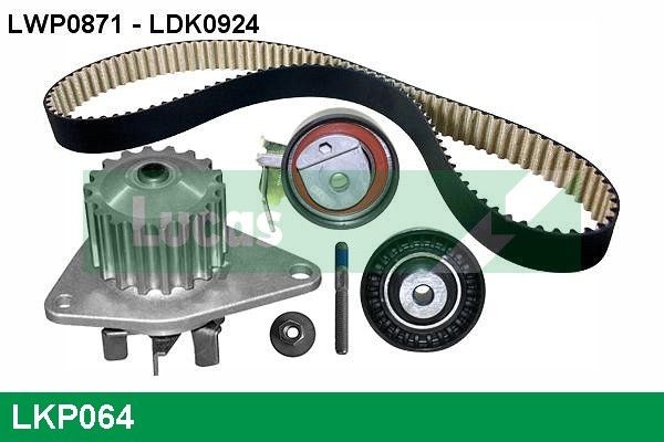 LUCAS LKP064: Veepump + hammasrihmakomplekt Hamm.hulk: 135, Laius: 25mm, PTFE (Polytetrafluorethylen)' ga
