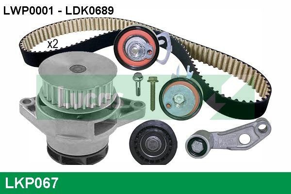 LUCAS LKP067: Veepump + hammasrihmakomplekt PTFE (Polytetrafluorethylen)' ga