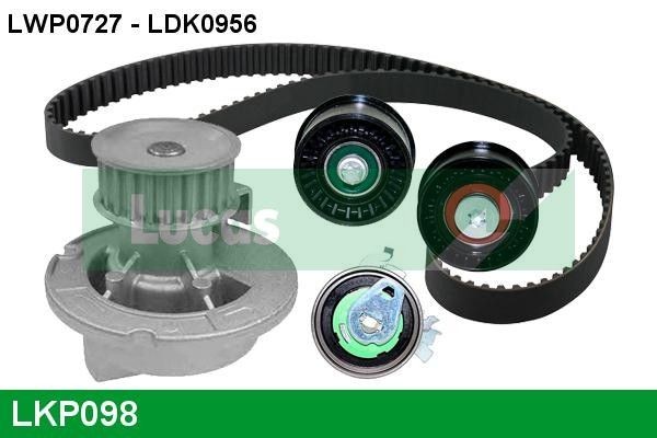 LUCAS LKP098: Veepump + hammasrihmakomplekt Hamm.hulk: 162, Laius: 20mm