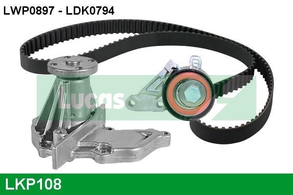 LUCAS LKP108: Veepump + hammasrihmakomplekt Hamm.hulk: 117, Laius: 22mm