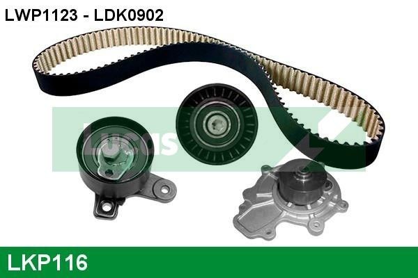 LUCAS LKP116: Veepump + hammasrihmakomplekt Hamm.hulk: 151, Laius: 22mm, PTFE (Polytetrafluorethylen)' ga