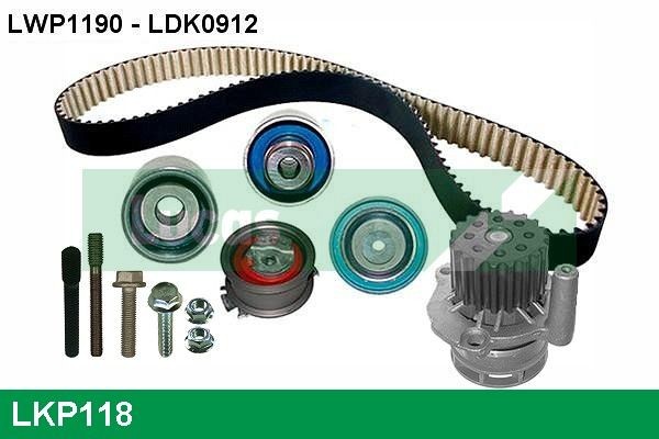 LUCAS LKP118: Kit de distribution + pompe à eau Nbr. dents: 160, Largeur: 30mm, avec PTFE (polytétrafluoroéthylène)